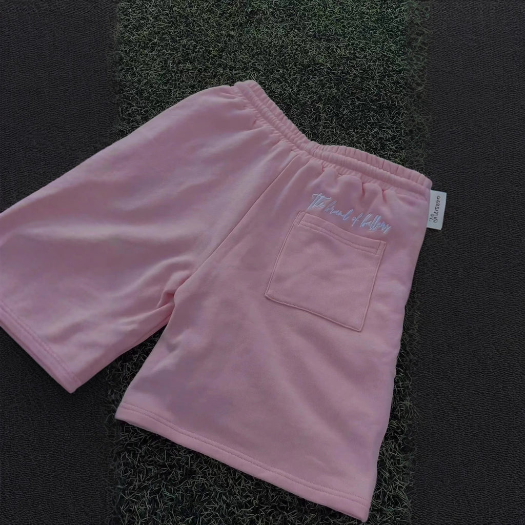 Embroidered Drawstring Shorts and T-Shirt Set